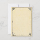 Fairy Tale Storybook Wedding RSVP Cards Karte (Rückseite)