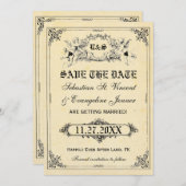 Fairy Tale Storybook Wedding Save the Date Cards (Vorne/Hinten)