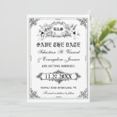 Fairy Tale Storybook Wedding Save the Date Cards Einladung (Stehend Vorderseite)