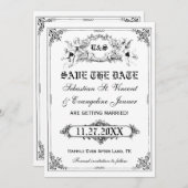 Fairy Tale Storybook Wedding Save the Date Cards Einladung (Vorne/Hinten)