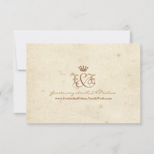 Fairy Tale Swirl Wedding Einladung UAWG (Rückseite)