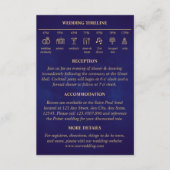 Fairy Tale Timeline Wedding Details Lila Gold Begleitkarte (Vorderseite)