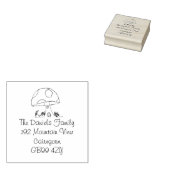 Fairy Tale Toadstool House Address Rubber Briefmar Gummistempel (Stempel)