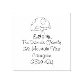 Fairy Tale Toadstool House Address Rubber Briefmar Gummistempel (Prägung)
