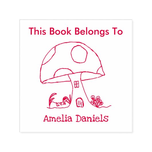 Fairy Tale Toadstool House Dieses Buch gehört Permastempel (Design)