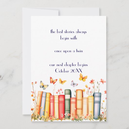 Fairy Tale Twin Pregnancy Ankündigung (Vorderseite)