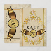 Fairy Tale Wedding RSVP Card Karte (Vorne/Hinten)