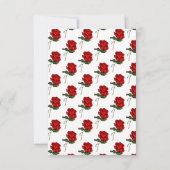 Fairy Tale Wedding Storybook Rote Rose Tischnummer (Rückseite)