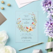 Fairy Tale Wildblume Wedding Acryleinladungen (In Situ (Hochzeit))