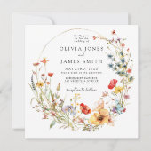 Fairy Tale Wildblume Wedding Einladung (Vorderseite)