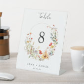 Fairy Tale Wildblume Wedding Tischnummer Sockelschild (In SItu)