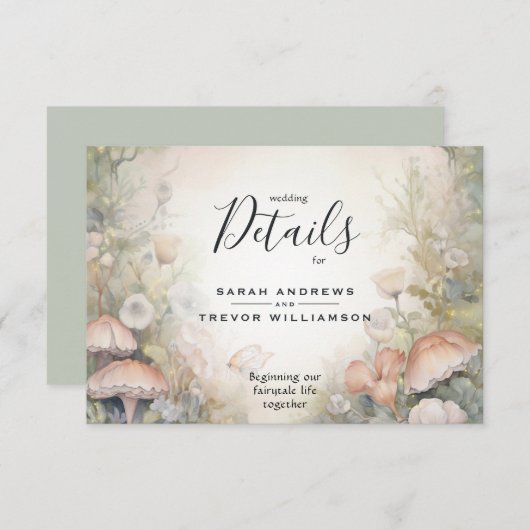 Fairy Tale Woodland Fairycore Romance Begleitkarte (Vorne/Hinten)