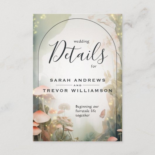 Fairy Tale Woodland Fairycore Romance Begleitkarte (Vorderseite)