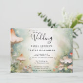 Fairy Tale Woodland Fairycore Romance Einladung (Stehend Vorderseite)