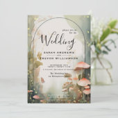 Fairy Tale Woodland Fairycore Romance Einladung (Stehend Vorderseite)