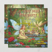 Fairy Tea Party Einladung (Vorne/Hinten)