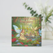 Fairy Tea Party Einladung (Stehend Vorderseite)