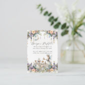 Fairy Tea Party Floral Garden Girl Babydusche Begleitkarte (Stehend Vorderseite)