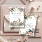 Fairy Tea Party Floral Garden Girl Babydusche Begleitkarte