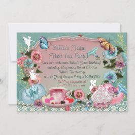Fairy Tea Party Geburtstagseinladungen Einladung
