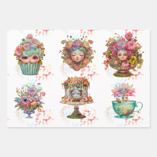 Fairy Tea Party Geschenkpapier Set (Vorderseite 3)