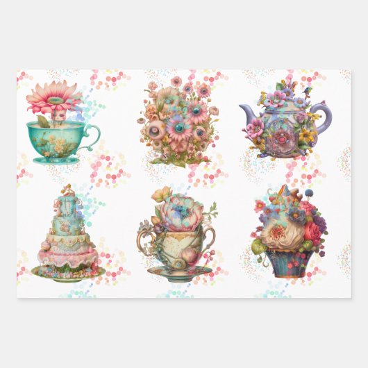Fairy Tea Party Geschenkpapier Set (Vorderseite 2)