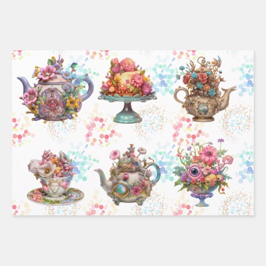 Fairy Tea Party Geschenkpapier Set (Vorderseite)