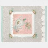 Fairy Teapot Dragonfly Crib Baby Name Personalisie Fleecedecke (Vorderseite (Horizontal))