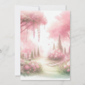 Fairy Tee Party tabletop Sign Einladung (Rückseite)