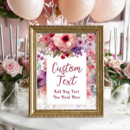 Fairy Theme Garden Geburtstagspartei Custom Text S Poster