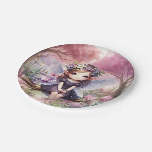 Fairy Theme Party Teller (Schrägansicht)