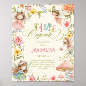 Fairy Time Capsule Bright Wildflower Birthday Poster (Vorne)