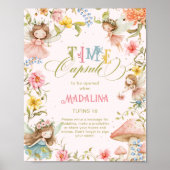 Fairy Time Capsule Bright Wildflower Birthday Poster (Vorne)