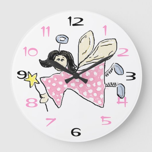 Fairy Time Große Wanduhr (Vorderseite)