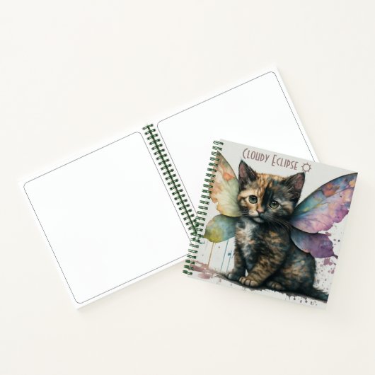 Fairy Tortoiseshell Kitten Spiral Notebook Notizblock (Innenseite)