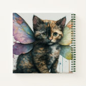Fairy Tortoiseshell Kitten Spiral Notebook Notizblock (Rückseite)
