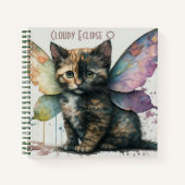 Fairy Tortoiseshell Kitten Spiral Notebook Notizblock (Vorderseite)