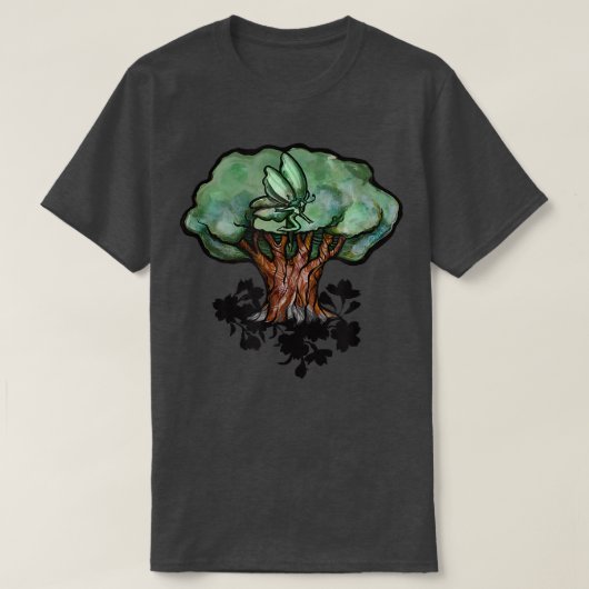 Fairy Tree Art green nature lovers fairies druid d T-Shirt (Design vorne)