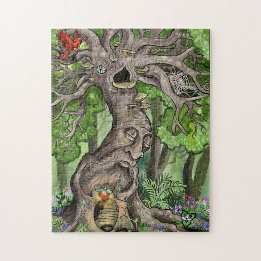 Fairy Tree Zuhause Illustration Puzzle (Vertikal)