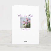 Fairy Tulips Vintag Illustration Grußkarte Karte (Rückseite)