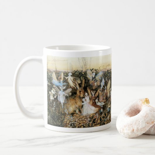 Fairy Twilight von John Anster Fitzgerald Kaffeetasse (Mit Donut)
