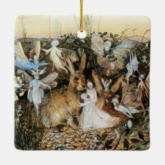 Fairy Twilight von John Anster Fitzgerald Keramikornament (Rückseite)