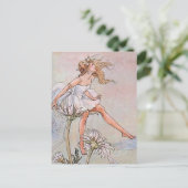 Fairy über eine Blume von Florence Anderson Postkarte (Stehend Vorderseite)