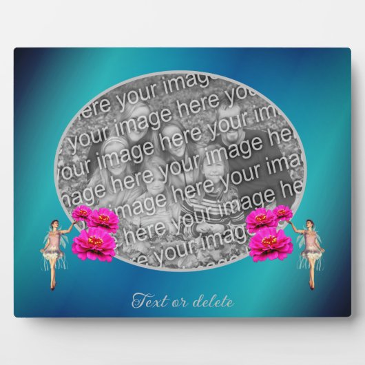 Fairy und Blume Personalisiert hinzufügen Ihr eige Fotoplatte (Vorderseite)