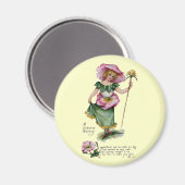 Fairy und Brier Rose Vintag Valentine Magnet (Vorderseite/Rückseite)