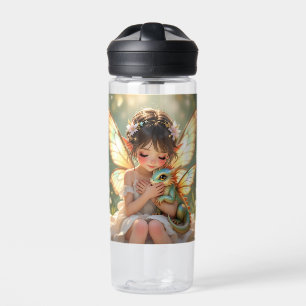 Fairy und Drache Chibi Anime Märchen Trinkflasche