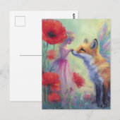 Fairy und ein Fuchs Postkarte (Vorne/Hinten)