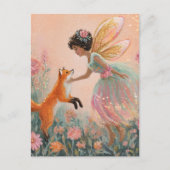 Fairy und ein Rotfuchs Postkarte (Vorderseite)