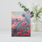 Fairy und ein Rotfuchs Postkarte (Stehend Vorderseite)