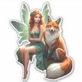 Fairy- und Fox-Aufkleber Aufkleber (Vorderseite)